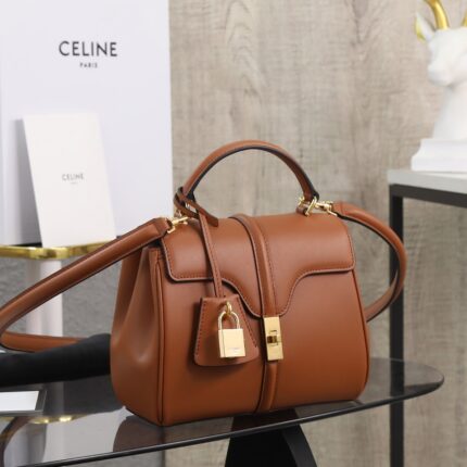 CELINE MINI 16 IN satinated calfskin