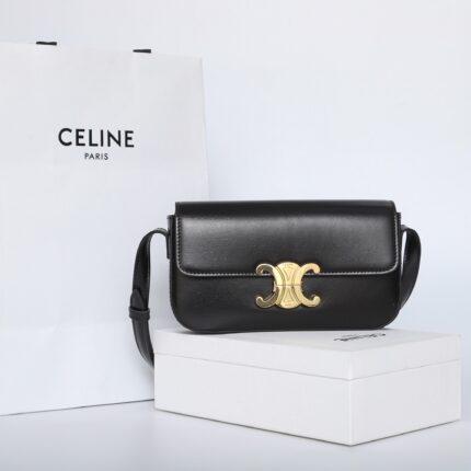 CELINE SHOULDER BAG CLAUDE IN shiny calfskin