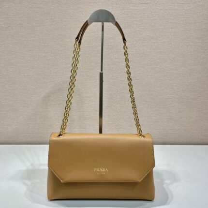 Prada Doux Medium Leather Shoulder Bag