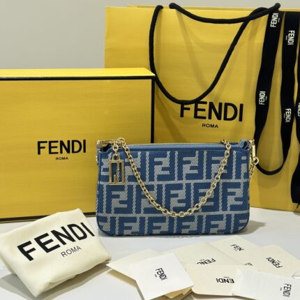 Fendi Denim Baguette Bag