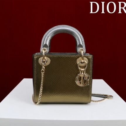 Mini Lady Dior Snakeskin Bag
